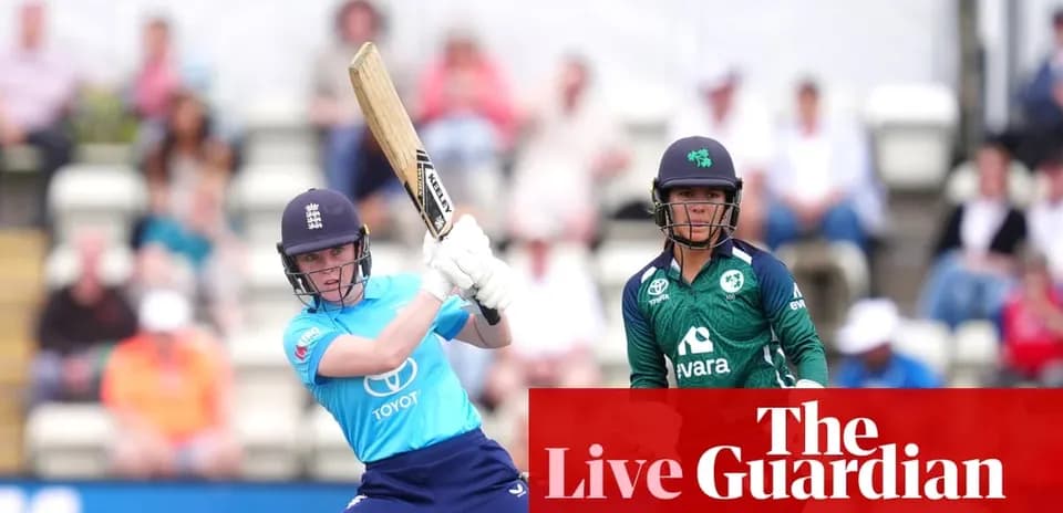 England batter playing a shot against Ireland