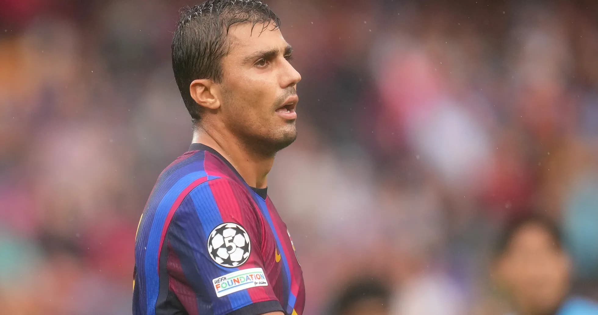 Player in FC Barcelona kit during match