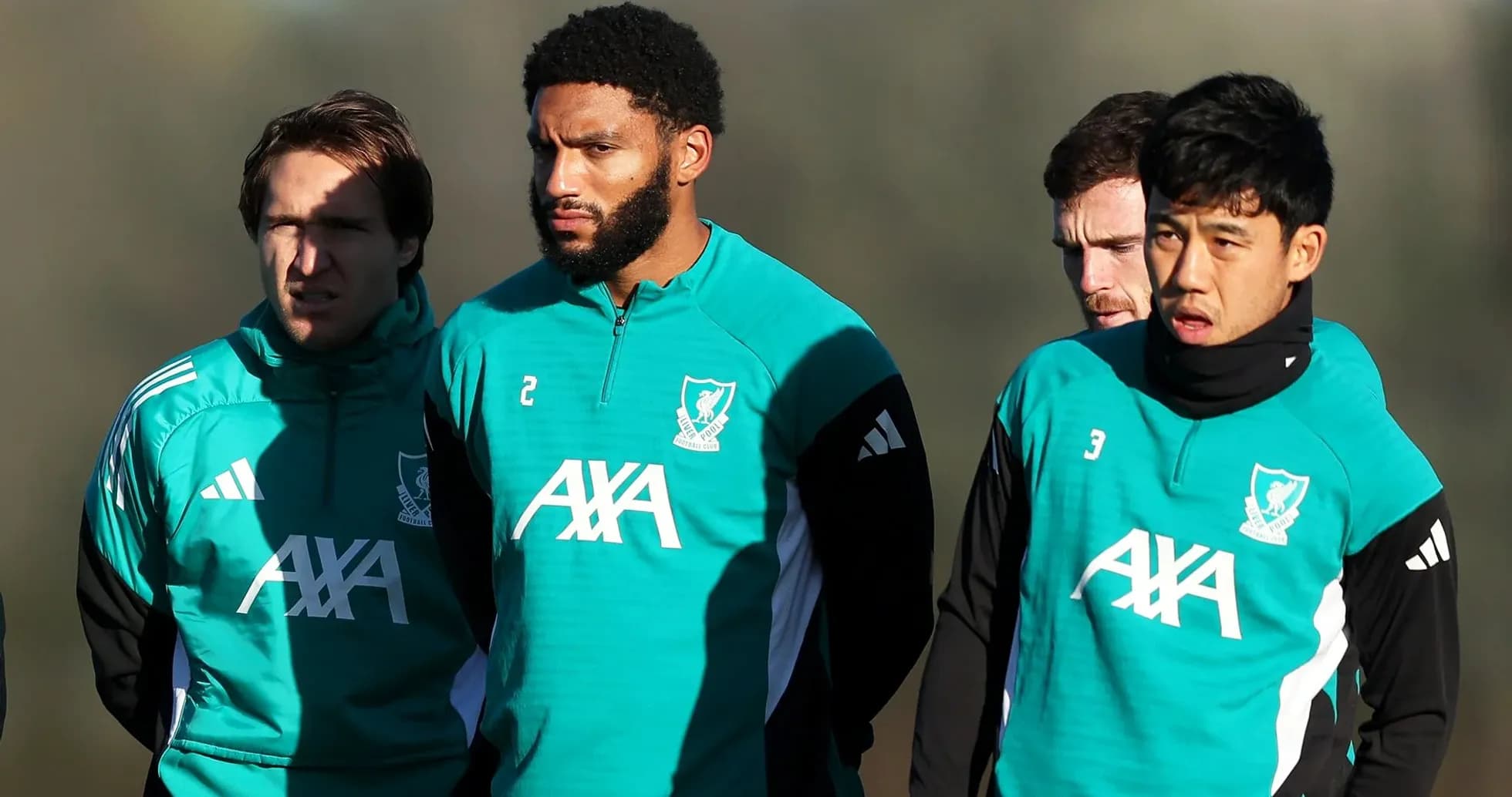 Players in training gear during team training session