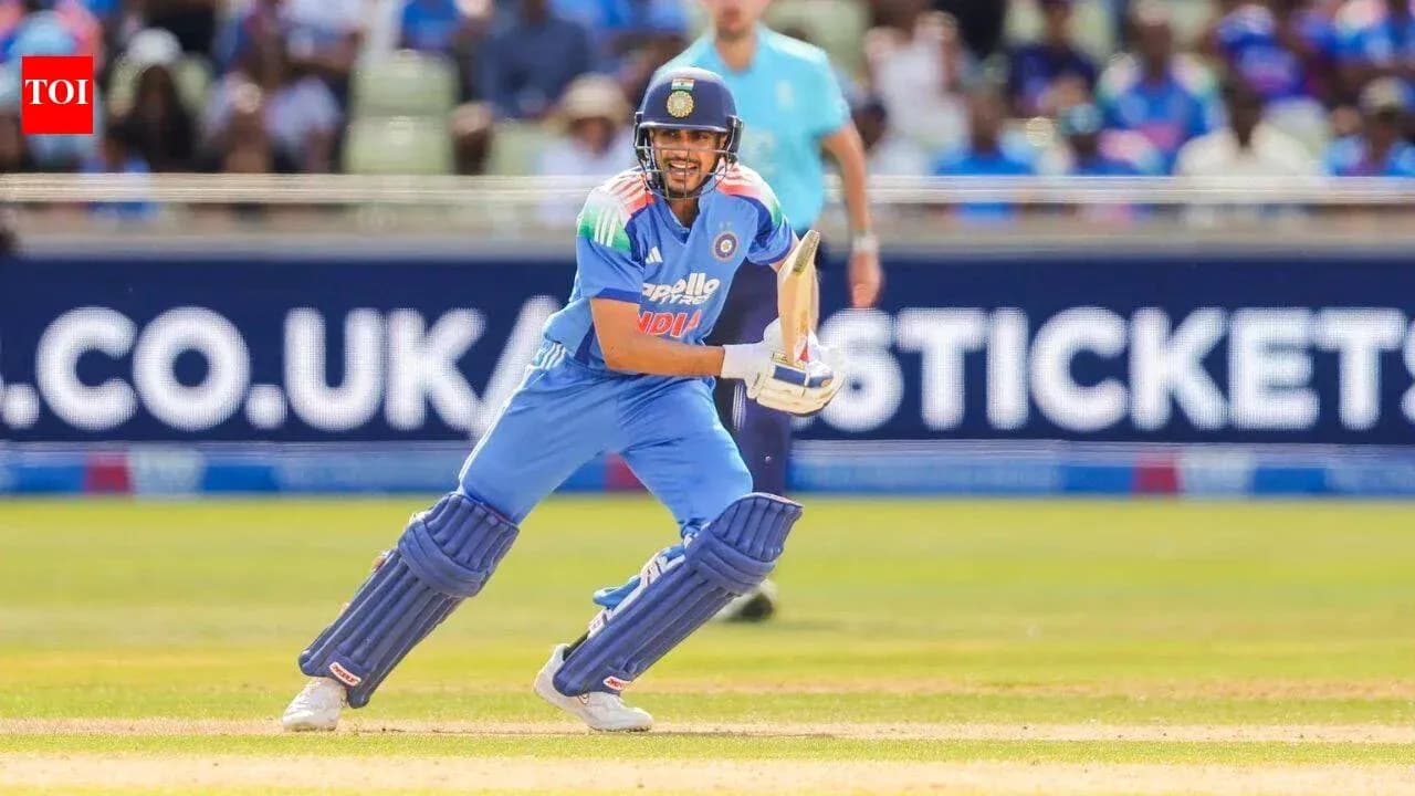 Batsman preparing to play shot during cricket match