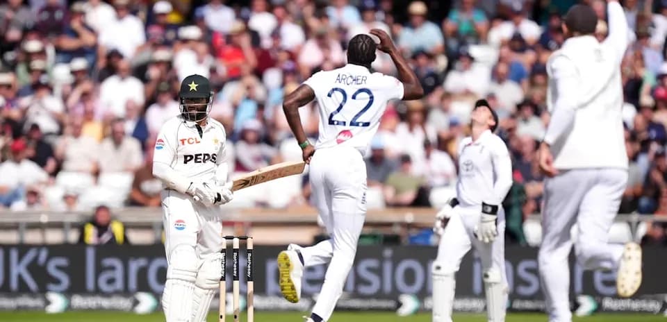 Bowler celebrating wicket during cricket match