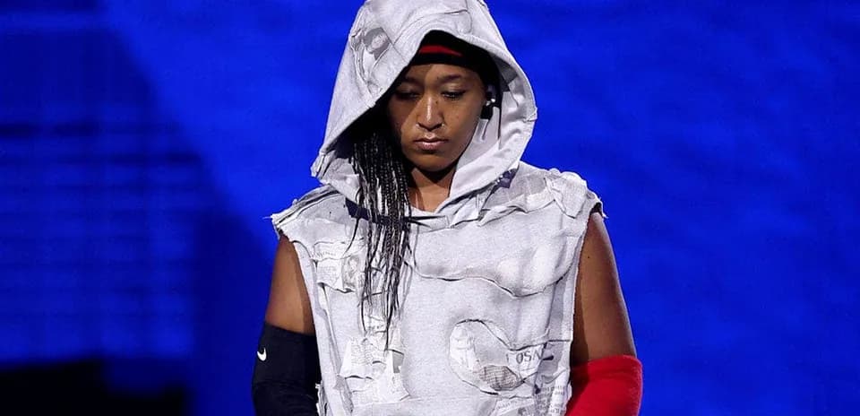 Athlete wearing a unique hoodie before competition