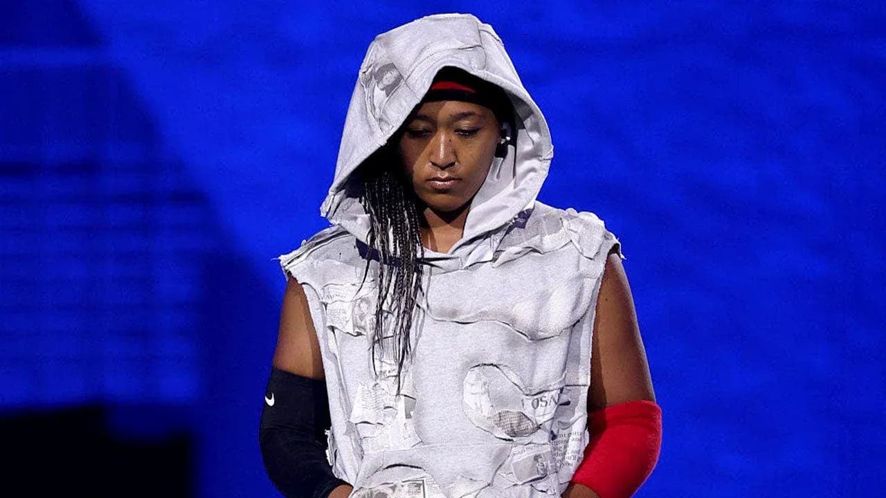 Athlete wearing a unique hoodie before competition