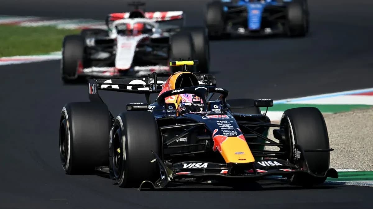Red Bull Racing car leading during Formula 1 race