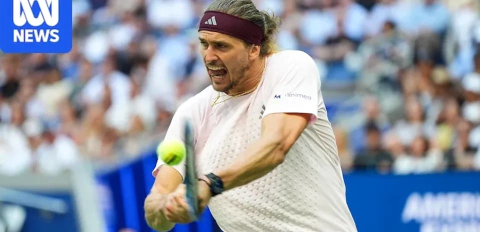 Player hitting a backhand during tennis match