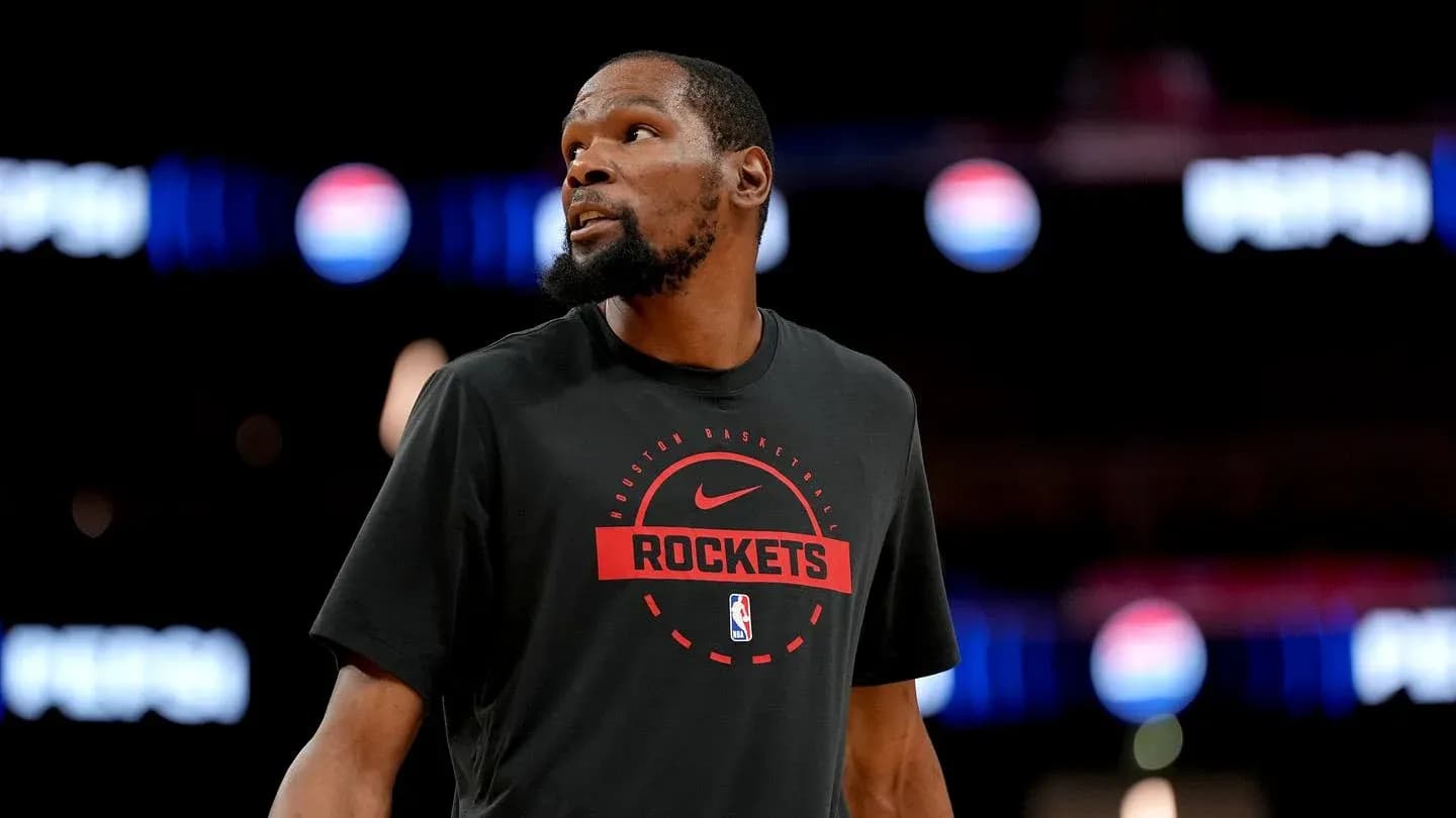 Player in Rockets shirt during warm-up session