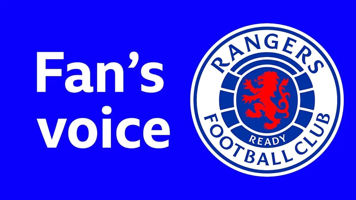 Rangers Football Club logo with text 'Fan's voice'