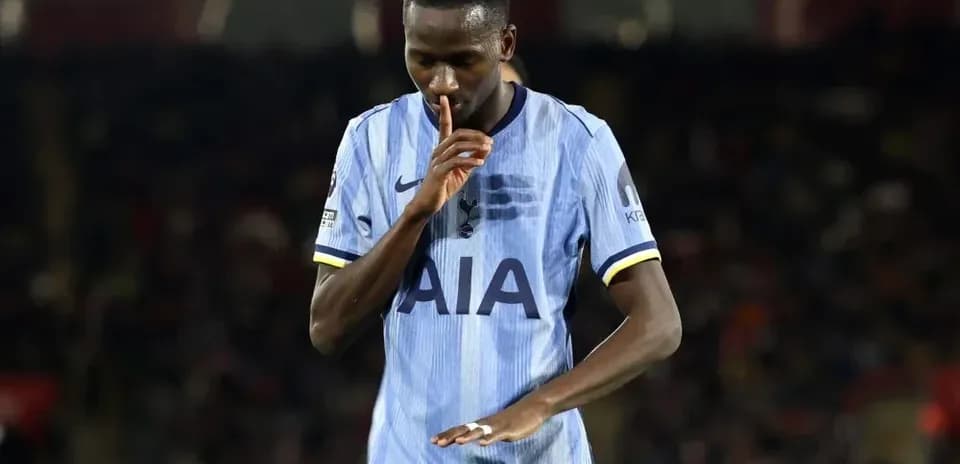Player celebrating with finger to lips gesture