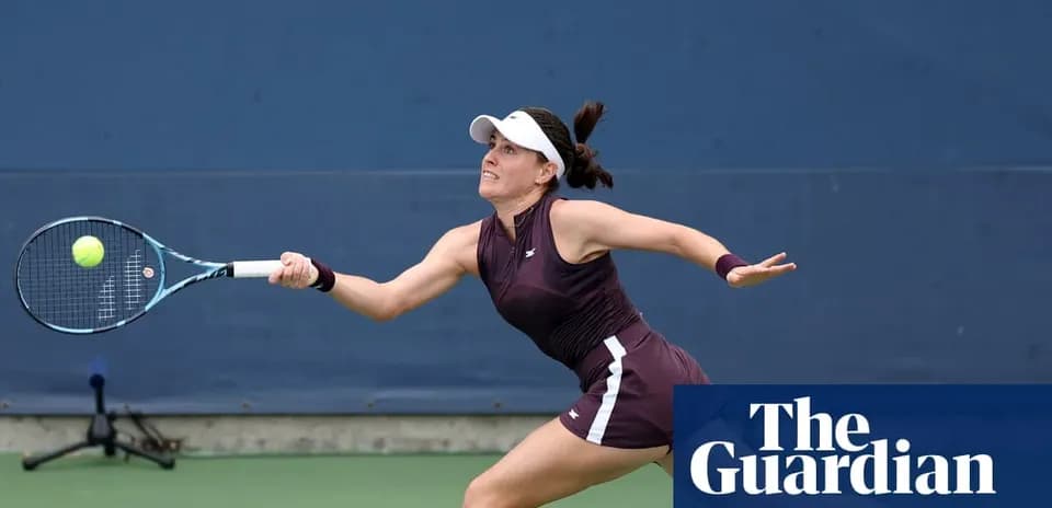 Female tennis player hitting a ball during match