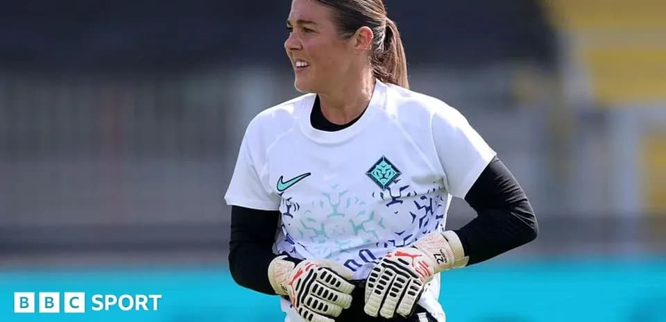 Goalkeeper in training gear during practice session