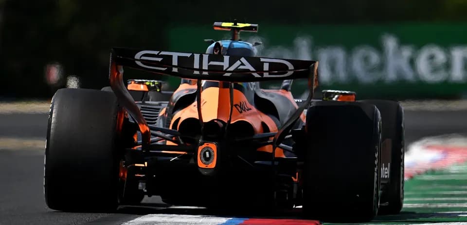 Formula 1 car racing on track during event