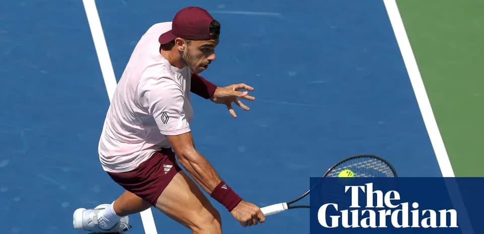 Player hitting a forehand on tennis court
