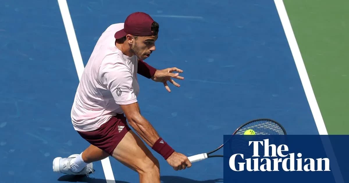 Player hitting a forehand on tennis court