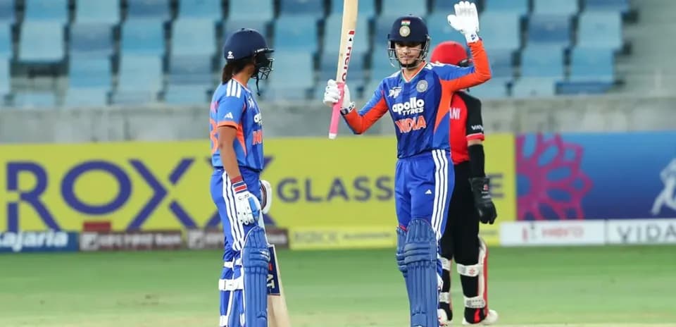 Batsman celebrating after scoring during cricket match