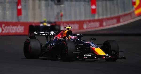 Red Bull Racing car on track during Formula 1 race
