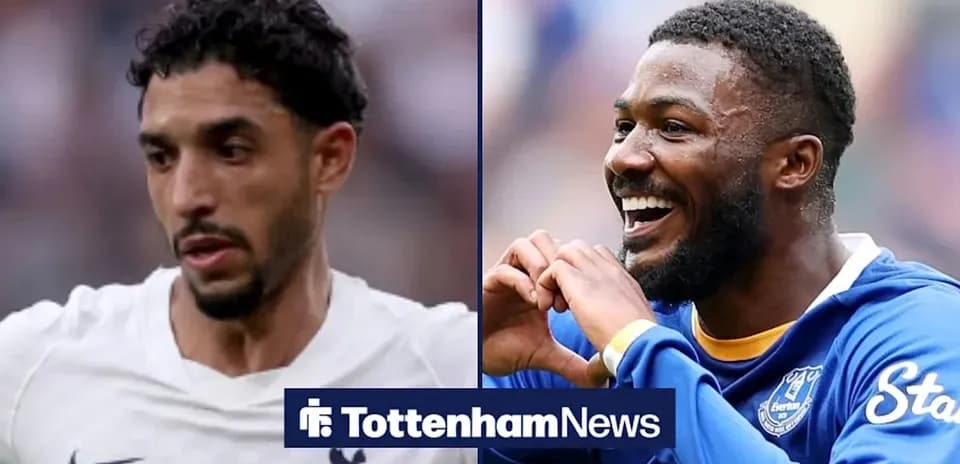Two football players from Tottenham and Everton