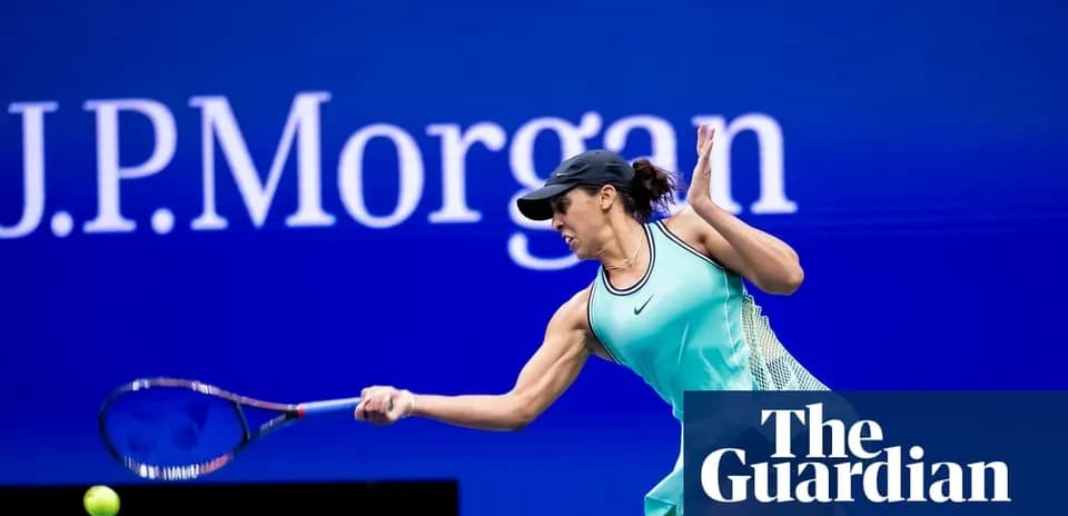 Tennis player hitting a ball during match