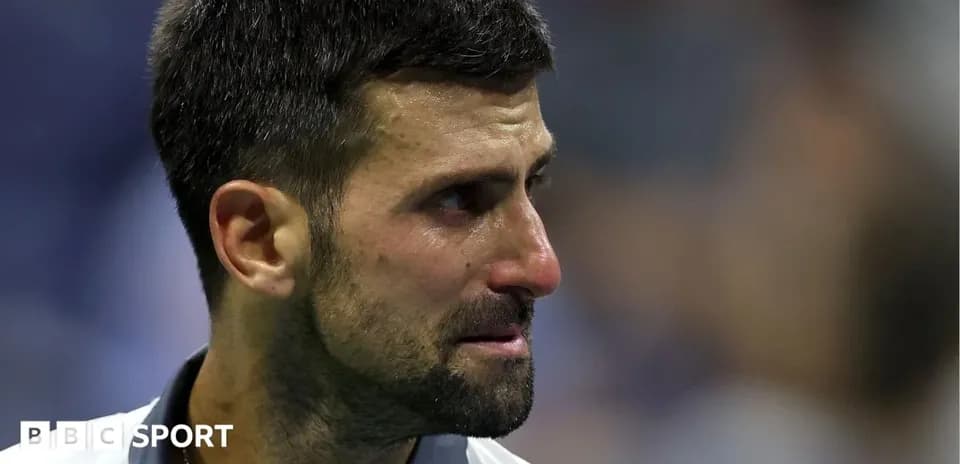 Tennis player with tears after match defeat