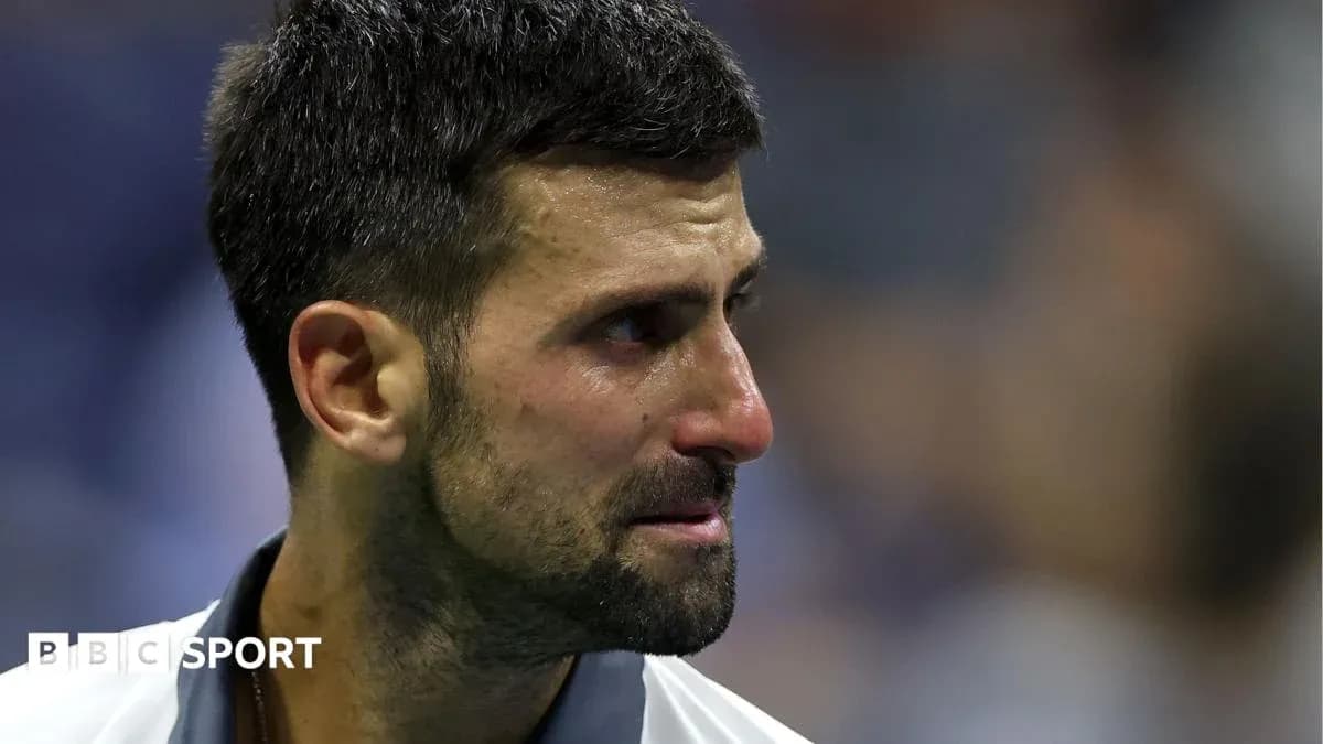 Tennis player with tears after match defeat
