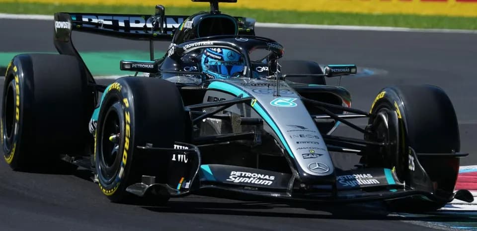 Formula 1 car racing on track during event