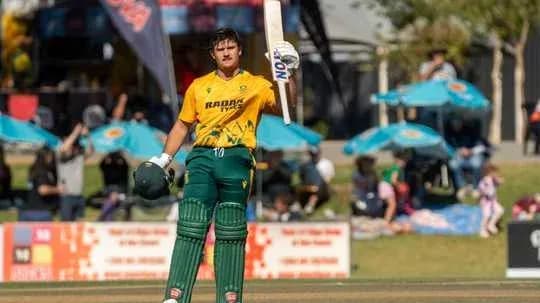 Batter celebrating after scoring runs during match