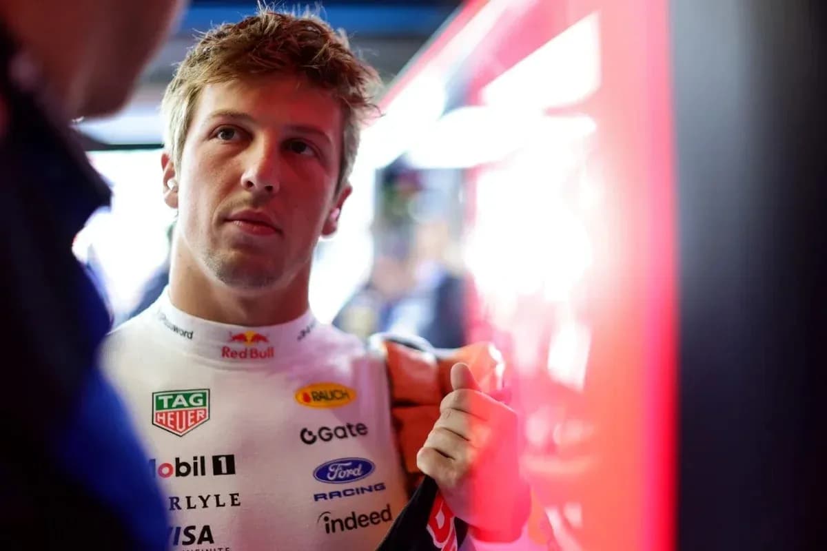 Driver preparing in the garage before race