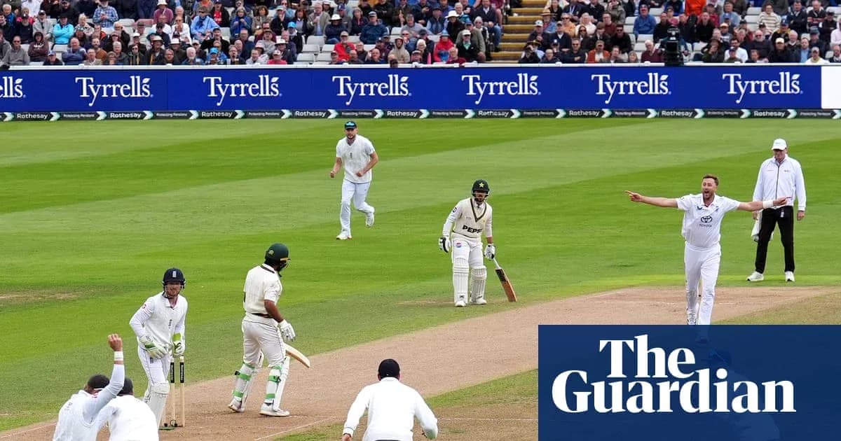 Cricket players in action during a match