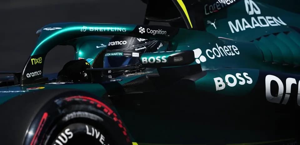 Aston Martin Formula 1 car during a race