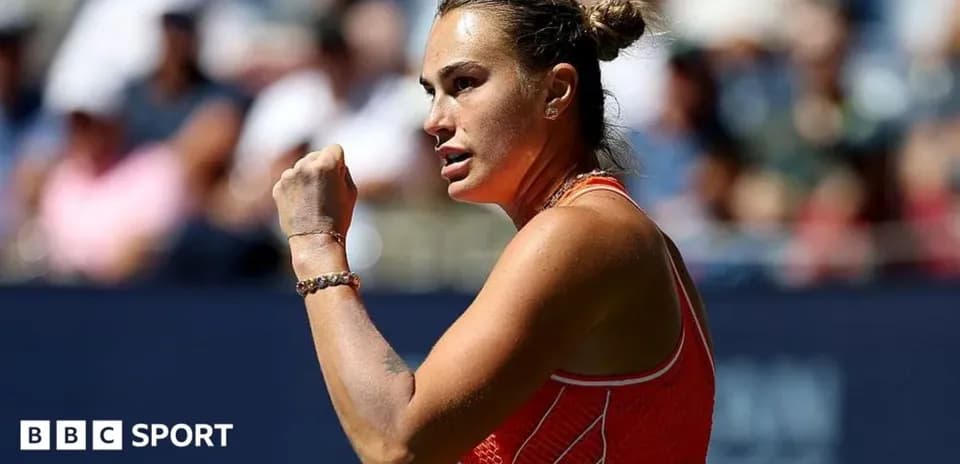Tennis player celebrating during a match