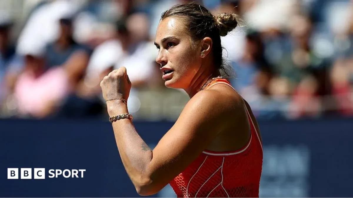 Tennis player celebrating during a match