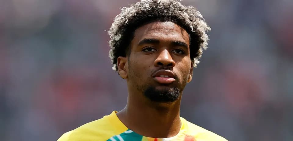 Player in colorful shirt during warm-up session