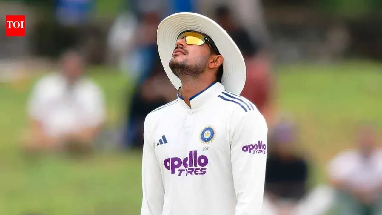 Cricketer looking up during a match