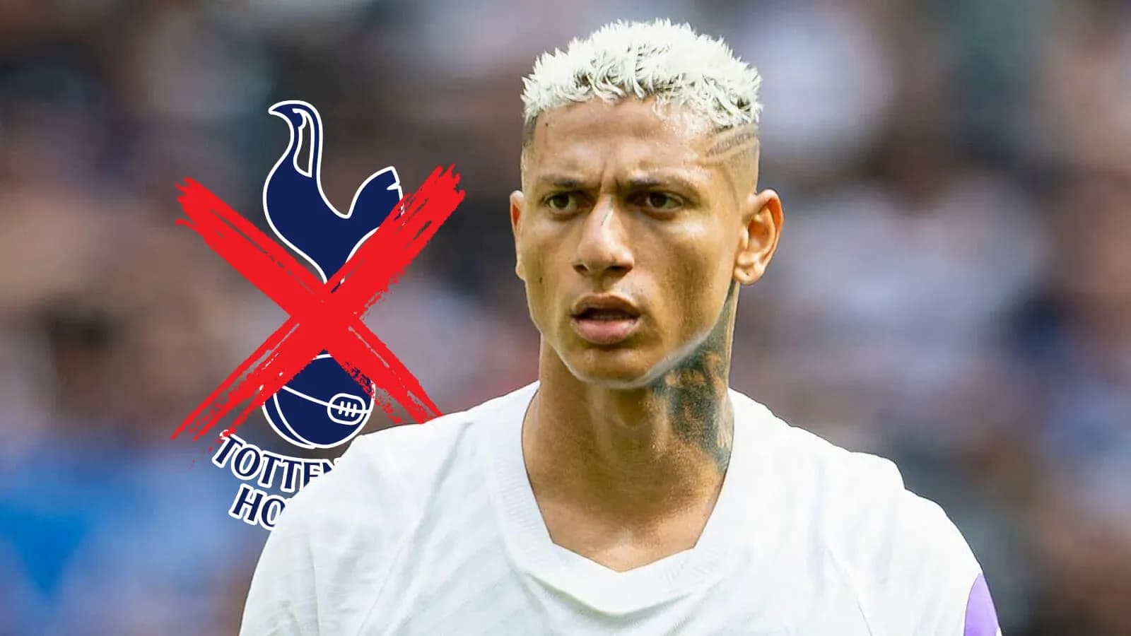Player with bleached hair in football kit