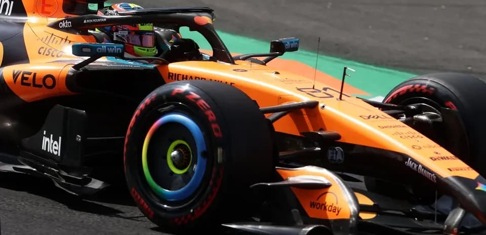 McLaren Formula 1 car racing on track