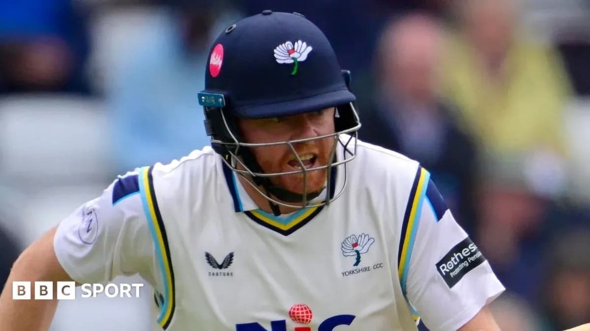Cricketer from Yorkshire CCC batting in match