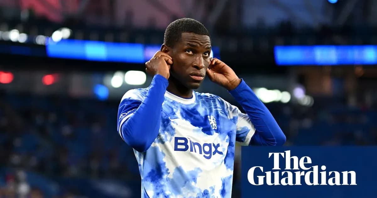 Player adjusting his earphones before match
