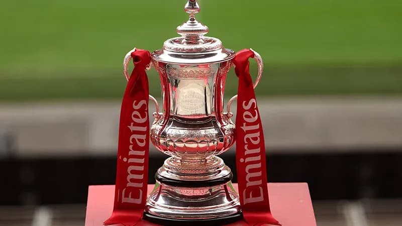 Emirates FA Cup trophy on display