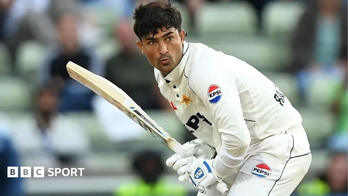 Batsman preparing to strike during cricket match