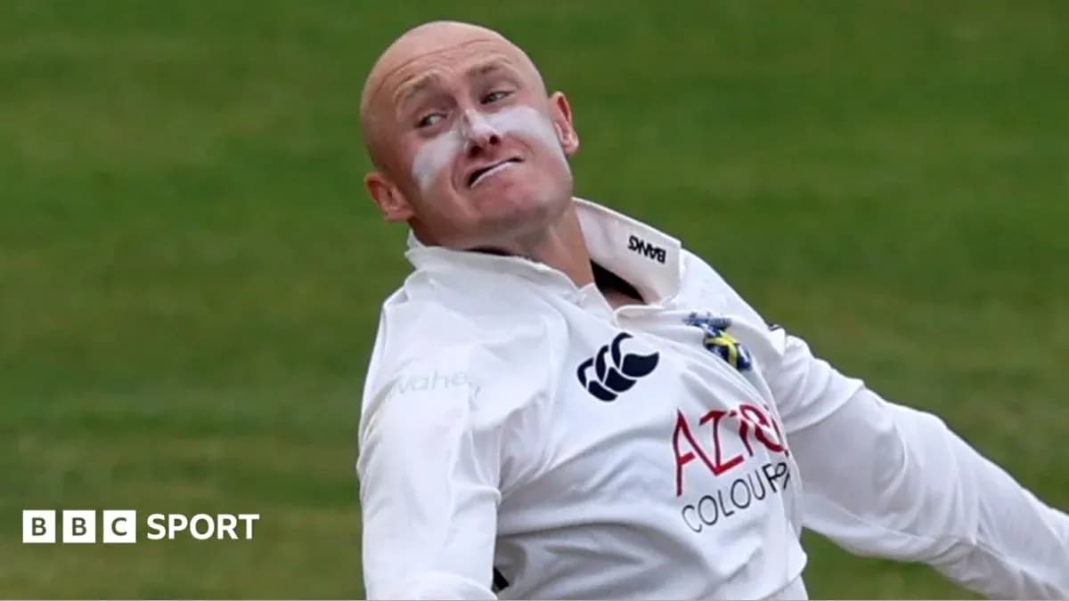 Cricketer bowling with sunscreen on face