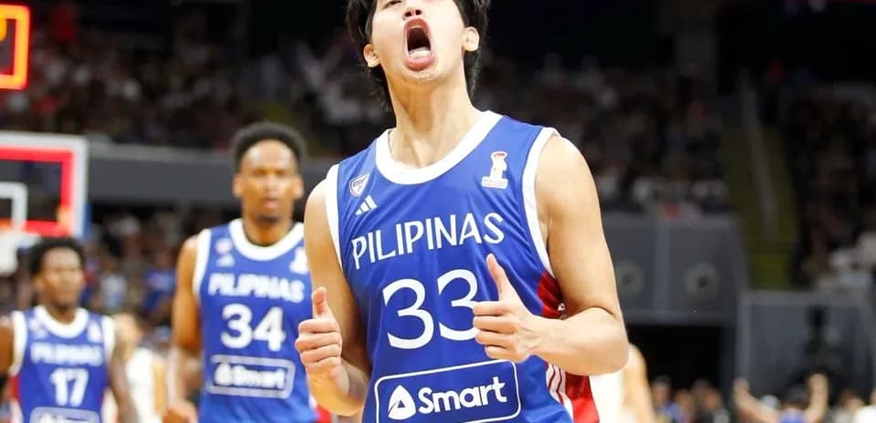 Player celebrating during basketball match for Pilipinas