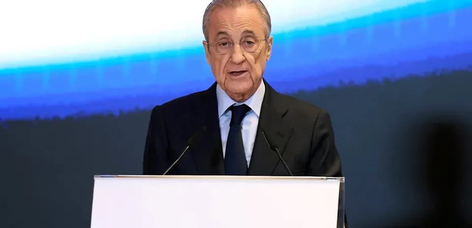 Speaker at podium during press conference event