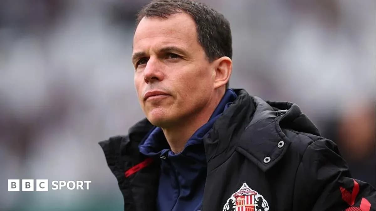 Sunderland manager during match preparation on field
