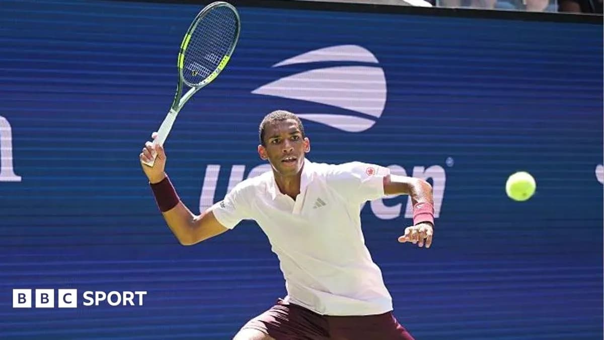 Tennis player preparing to hit a forehand shot