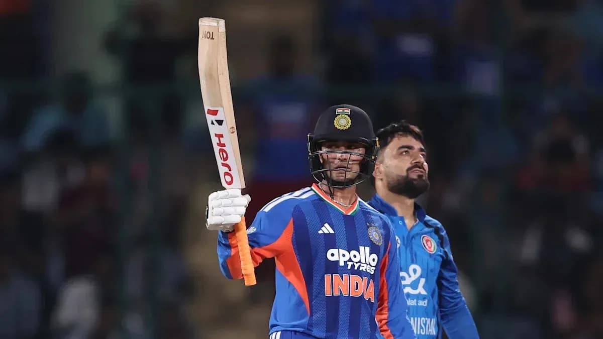 Batsman celebrating after scoring runs in match