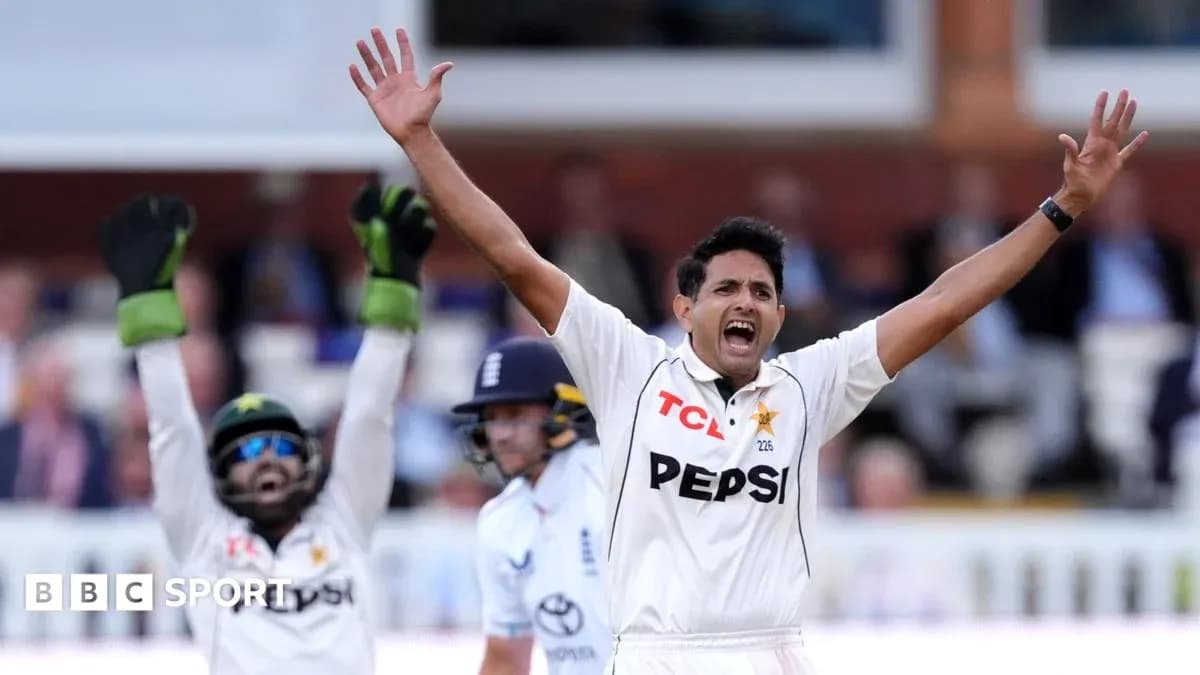 Bowler appealing for a wicket during cricket match