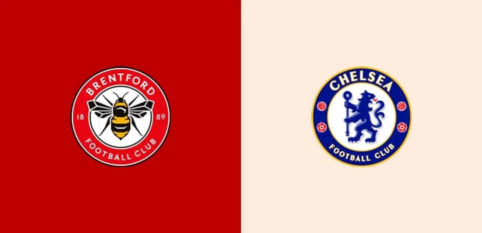 Brentford and Chelsea football club logos side by side