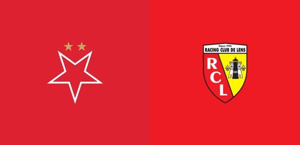 Logos of Red Star and Racing Club de Lens