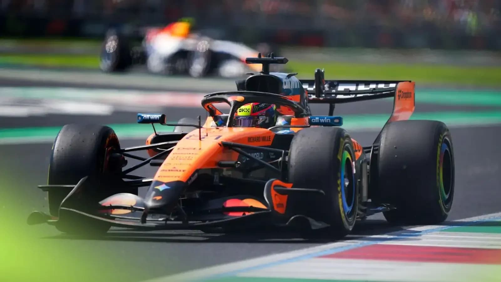 McLaren Formula 1 car racing on track