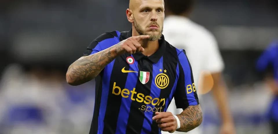 Player celebrating during a football match