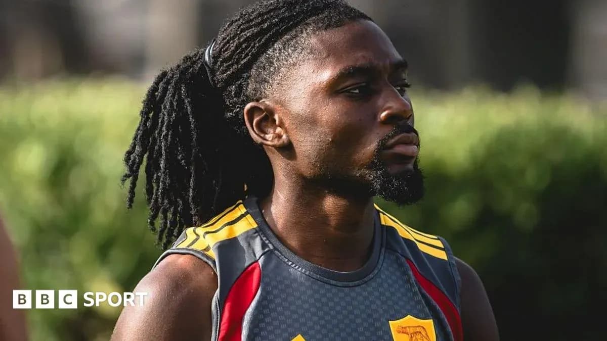 Player in training kit during practice session